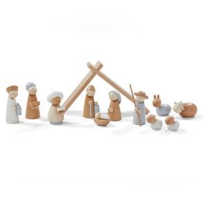 HABA Natural Wood Nativity Set - excellent condition!